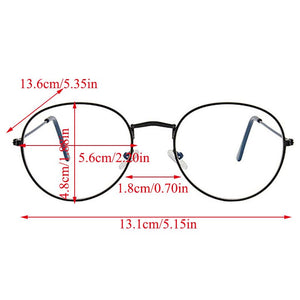 Cool Spectacle Frame Round Spectacle Frame Eyeglasses Decorative Glasses Glasses Accessories Flat Mirror Metal Eyewear