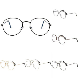 Cool Spectacle Frame Round Spectacle Frame Eyeglasses Decorative Glasses Glasses Accessories Flat Mirror Metal Eyewear