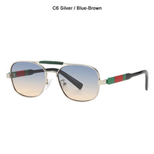 Load image into Gallery viewer, Cool Square Pilot Style Double Beam Sunglasses Men Vintage Gradient Brand Design Sun Glasses Oculos De Sol