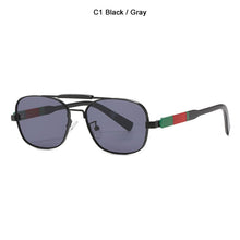 Load image into Gallery viewer, Cool Square Pilot Style Double Beam Sunglasses Men Vintage Gradient Brand Design Sun Glasses Oculos De Sol