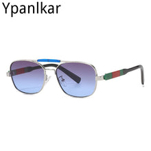 Load image into Gallery viewer, Cool Square Pilot Style Double Beam Sunglasses Men Vintage Gradient Brand Design Sun Glasses Oculos De Sol