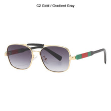 Load image into Gallery viewer, Cool Square Pilot Style Double Beam Sunglasses Men Vintage Gradient Brand Design Sun Glasses Oculos De Sol