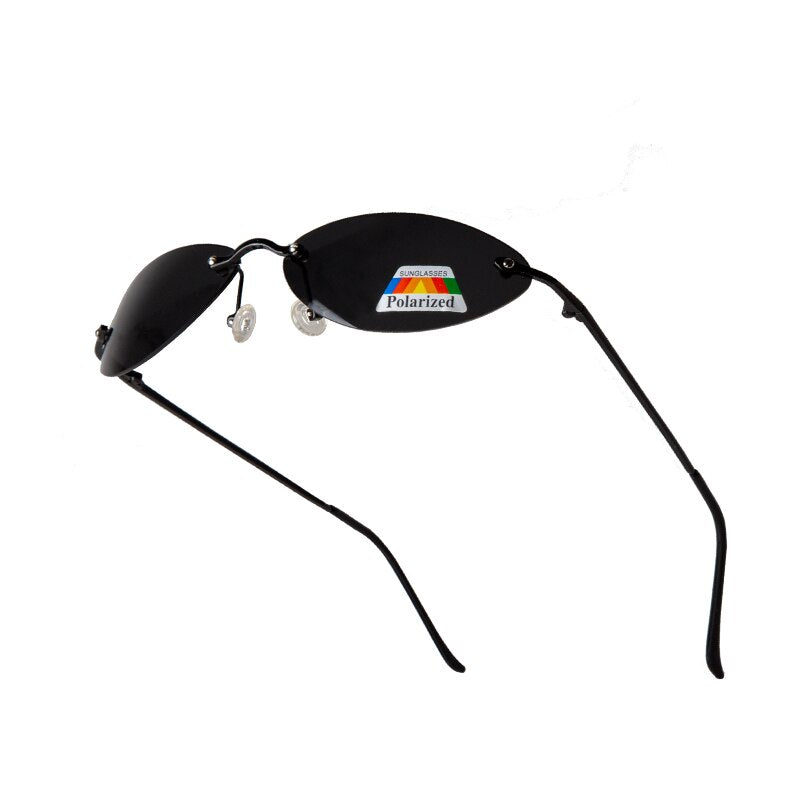 Cool The Matrix Neo Style Polarized Rivets Sunglasses Men Slim Rimless Brand Design Sun Glasses Oculos De Sol