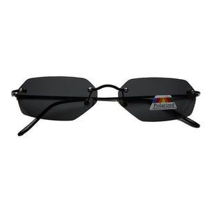 Raffreddare The Matrix Neo Style rivetti polarizzati occhiali da sole da uomo slim senza montatura occhiali da sole di design di marca Oculos De Sol 