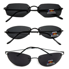 Carica l&#39;immagine nel visualizzatore di Gallery, Raffreddare The Matrix Neo Style rivetti polarizzati occhiali da sole da uomo slim senza montatura occhiali da sole di design di marca Oculos De Sol 