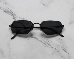 Cool The Matrix Neo Style Polarized Rivets Sunglasses Men Slim Rimless Brand Design Sun Glasses Oculos De Sol