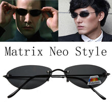 Carica l&#39;immagine nel visualizzatore di Gallery, Raffreddare The Matrix Neo Style rivetti polarizzati occhiali da sole da uomo slim senza montatura occhiali da sole di design di marca Oculos De Sol 