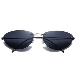 Cool The Matrix Neo Style Polarized Sunglasses Titanium Men Driving Brand Design Sun Glasses Rimless Ultralight