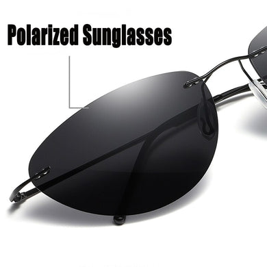 Cool The Matrix Neo Style Polarized Sunglasses Titanium Men Driving Brand Design Sun Glasses Rimless Ultralight