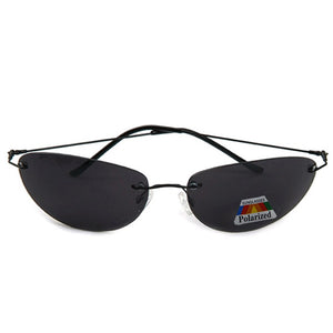 Cool The Matrix Neo Style Polarized Sunglasses Titanium Men Driving Brand Design Sun Glasses Rimless Ultralight