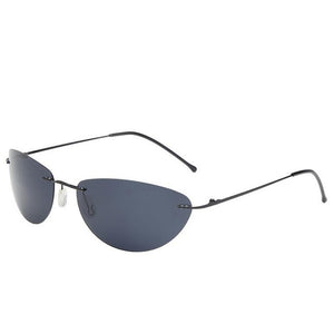 Cool The Matrix Neo Style Polarized Sunglasses Titanium Men Driving Brand Design Sun Glasses Rimless Ultralight