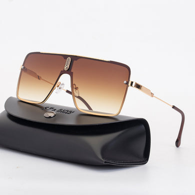 Cool Unique Rimless 2023  Brand Designer One Piece Mental Frame Square Sun Glasses For Man Vintage Lentes De Sol