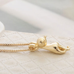 Fashion Cute Cat Necklace & Pendant For Women Gift Silver Gold Color Wholesale Trendy Animal Pet Charm Jewelry Colar de Plata