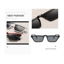 Load image into Gallery viewer, Design Sun Glasses for Women Flat Top Mirror Square Sunglasses Frame Classic Shades Vintage Eyewear Oculos De Sol