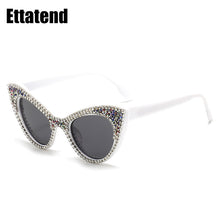 Load image into Gallery viewer, Designer Cat Eye Sunglasses Women  Rhinestone Sun Glasses Glitter Diamond Eyeglasses Brand Shades for Female Uv400