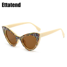 Load image into Gallery viewer, Designer Cat Eye Sunglasses Women  Rhinestone Sun Glasses Glitter Diamond Eyeglasses Brand Shades for Female Uv400