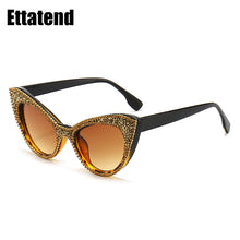 Load image into Gallery viewer, Designer Cat Eye Sunglasses Women  Rhinestone Sun Glasses Glitter Diamond Eyeglasses Brand Shades for Female Uv400