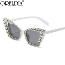 Load image into Gallery viewer, Diamond Cat Eye Sunglasses 2023 Women Men Vintage Punk Rhinestone Sun Glasses Female  Brand Designer Eyewear UV400