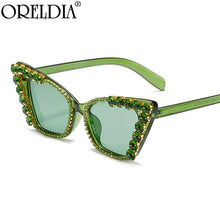 Load image into Gallery viewer, Diamond Cat Eye Sunglasses 2023 Women Men Vintage Punk Rhinestone Sun Glasses Female  Brand Designer Eyewear UV400
