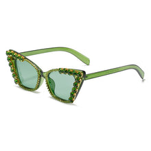 Load image into Gallery viewer, Diamond Cat Eye Sunglasses 2023 Women Men Vintage Punk Rhinestone Sun Glasses Female  Brand Designer Eyewear UV400