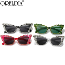 Load image into Gallery viewer, Diamond Cat Eye Sunglasses 2023 Women Men Vintage Punk Rhinestone Sun Glasses Female  Brand Designer Eyewear UV400