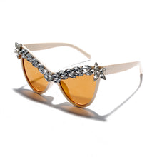 Load image into Gallery viewer, Diamond Cat Eye Sunglasses Women  Brand Designer Rhinestones Cateye Sunglasses Retro Eyewear Shades UV400 Oculos
