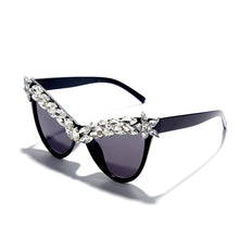 Load image into Gallery viewer, Diamond Cat Eye Sunglasses Women  Brand Designer Rhinestones Cateye Sunglasses Retro Eyewear Shades UV400 Oculos