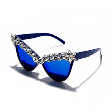 Load image into Gallery viewer, Diamond Cat Eye Sunglasses Women  Brand Designer Rhinestones Cateye Sunglasses Retro Eyewear Shades UV400 Oculos