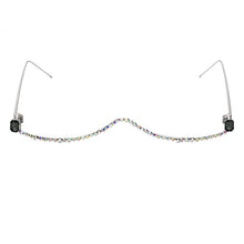 Load image into Gallery viewer, Diamond Eyeglasses Frame For Women  Crystal Half Frame Glasses Colorful Chain Red Green Pink Rhinestone Glasses