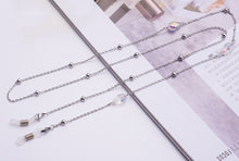 Carica l&#39;immagine nel visualizzatore di Gallery, Montature per occhiali con diamanti per donna Occhiali da sole con mezza montatura Occhiali da vista con strass da donna Montature ondulate Decorazione per occhiali