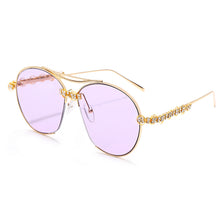 Load image into Gallery viewer, Diamond Pilot Sunglasses Women 2023  Oversized Sunglasses Men Femal Eyewear Vintage Round Glasses Shades UV400