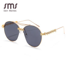 Load image into Gallery viewer, Diamond Pilot Sunglasses Women 2023  Oversized Sunglasses Men Femal Eyewear Vintage Round Glasses Shades UV400
