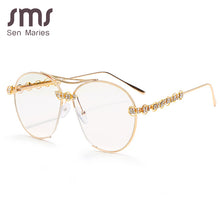 Load image into Gallery viewer, Diamond Pilot Sunglasses Women 2023  Oversized Sunglasses Men Femal Eyewear Vintage Round Glasses Shades UV400