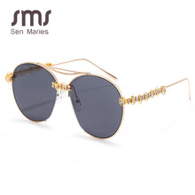 Load image into Gallery viewer, Diamond Pilot Sunglasses Women 2023  Oversized Sunglasses Men Femal Eyewear Vintage Round Glasses Shades UV400