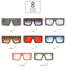 Load image into Gallery viewer, Diamond Square Sunglasses Women  Oversized Frame Rhinestone Men Sun Glasses Female 2023 Vintage Shades UV400