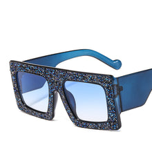Load image into Gallery viewer, Diamond Square Sunglasses Women  Oversized Frame Rhinestone Men Sun Glasses Female 2023 Vintage Shades UV400