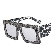 Load image into Gallery viewer, Diamond Square Sunglasses Women  Oversized Frame Rhinestone Men Sun Glasses Female 2023 Vintage Shades UV400