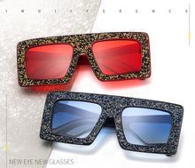 Load image into Gallery viewer, Diamond Square Sunglasses Women  Oversized Frame Rhinestone Men Sun Glasses Female 2023 Vintage Shades UV400