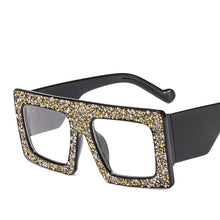 Load image into Gallery viewer, Diamond Square Sunglasses Women  Oversized Frame Rhinestone Men Sun Glasses Female 2023 Vintage Shades UV400