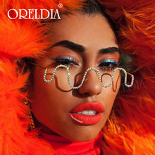 Load image into Gallery viewer, Diamond Sunglasses Frames For Women Rhinestone Steampunk Eyeglasses Frame Wave Sunglasses Frames For Men Decoration