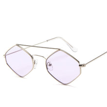 Load image into Gallery viewer, Fashion Diamond Sunglasses Women Retro Metal Double Beam Wild Eyeglasses Polygonal Ocean Glasses