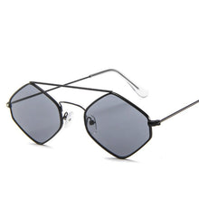 Load image into Gallery viewer, Fashion Diamond Sunglasses Women Retro Metal Double Beam Wild Eyeglasses Polygonal Ocean Glasses