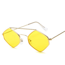 Load image into Gallery viewer, Fashion Diamond Sunglasses Women Retro Metal Double Beam Wild Eyeglasses Polygonal Ocean Glasses