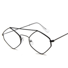 Load image into Gallery viewer, Fashion Diamond Sunglasses Women Retro Metal Double Beam Wild Eyeglasses Polygonal Ocean Glasses