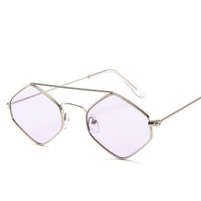 Load image into Gallery viewer, Fashion Diamond Sunglasses Women Retro Metal Double Beam Wild Eyeglasses Polygonal Ocean Glasses