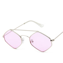 Load image into Gallery viewer, Diamond Sunglasses Women Retro Metal Double Beam Wild Eyeglasses Polygonal Ocean Glasses