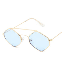 Load image into Gallery viewer, Diamond Sunglasses Women Retro Metal Double Beam Wild Eyeglasses Polygonal Ocean Glasses