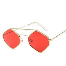Load image into Gallery viewer, Fashion Diamond Sunglasses Women Retro Metal Double Beam Wild Eyeglasses Polygonal Ocean Glasses