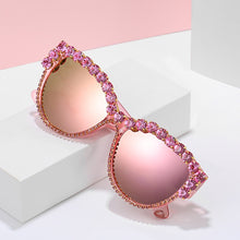 Load image into Gallery viewer, Diamond Women Sunglasses Crystal Shades Cat Eye Female Eyewear Handmade Ladies Girls Sun Glasses Gafas Oculos Feminino