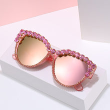 Load image into Gallery viewer, Diamond Women Sunglasses Crystal Shades Cat Eye Female Eyewear Handmade Ladies Girls Sun Glasses Gafas Oculos Feminino